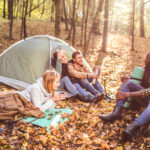 young friends camping